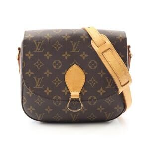 Louis Vuitton Saint Cloud Monogram Shoulder Bag Canvas Leather Brown